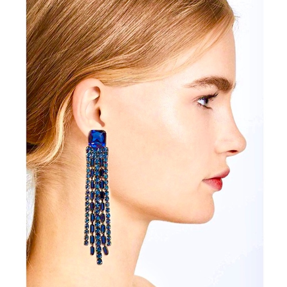 🌺🎉HP🎉🌺 NWT Kate Spade Glitzville Crystal Fringe Earrings - Picture 8 of 9